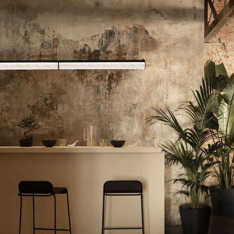 Lampa wisząca LED Slamp Modula Double, kryształ, czarny