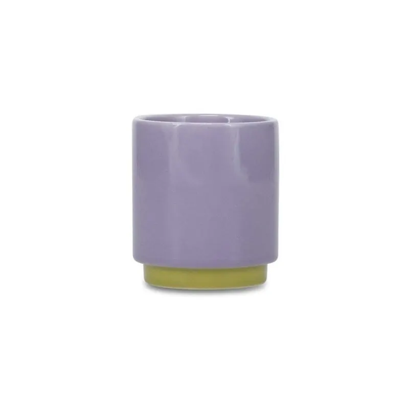 Zielona/fioletowa kamionkowa filiżanka 270 ml Duo – ONA