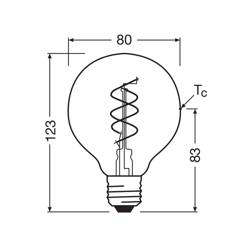 OSRAM LED Vintage G80 E27 4,9W 922 Spiral Filament złoty ściemniany