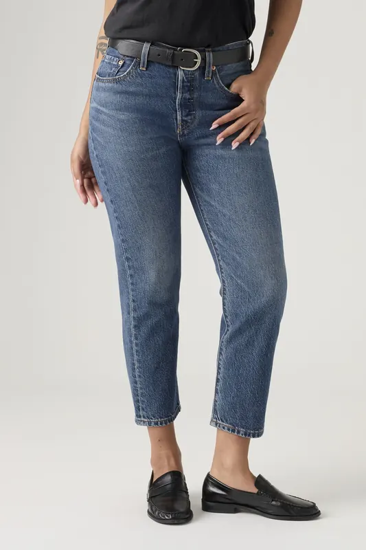 Levi's 501 Crop Lightweight Energy Refresh Ltw Maat: W32L28 | Straight Jeans Outlet | Dames | Blauw