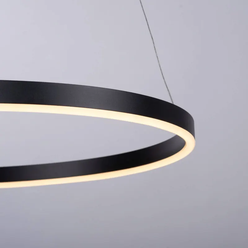 Lampa wisząca LED Ritus, Ø 58,5 cm, antracytowa