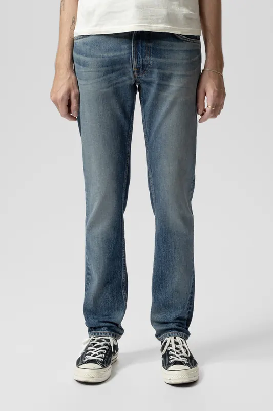 Nudie Jeans Lean Dean Muted Ink Maat: W32L30 | Slim Jeans Outlet | Heren | Blauw