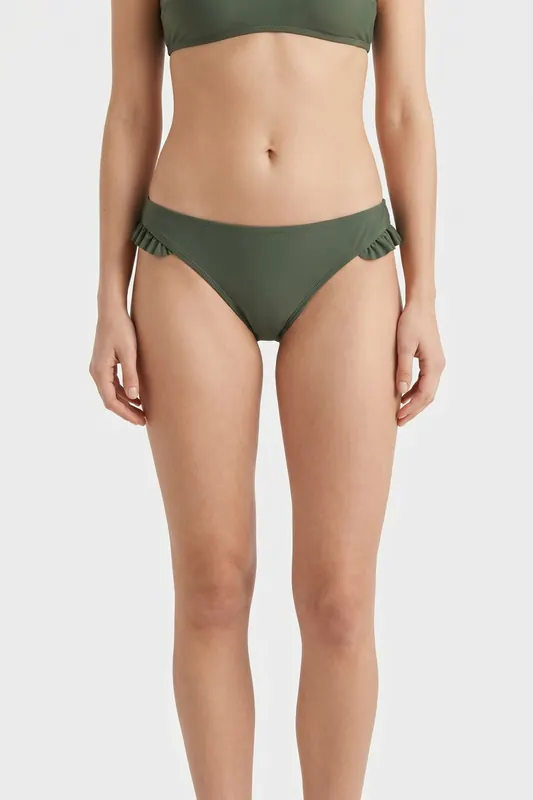 Shiwi Classic Ruffle Bikini Bottom Olive Green Maat: 40 | Bikini's Outlet | Dames | Groen