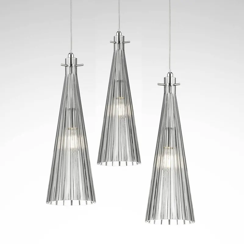Lampa wisząca Costa Rica, 3-punktowa przezroczysta