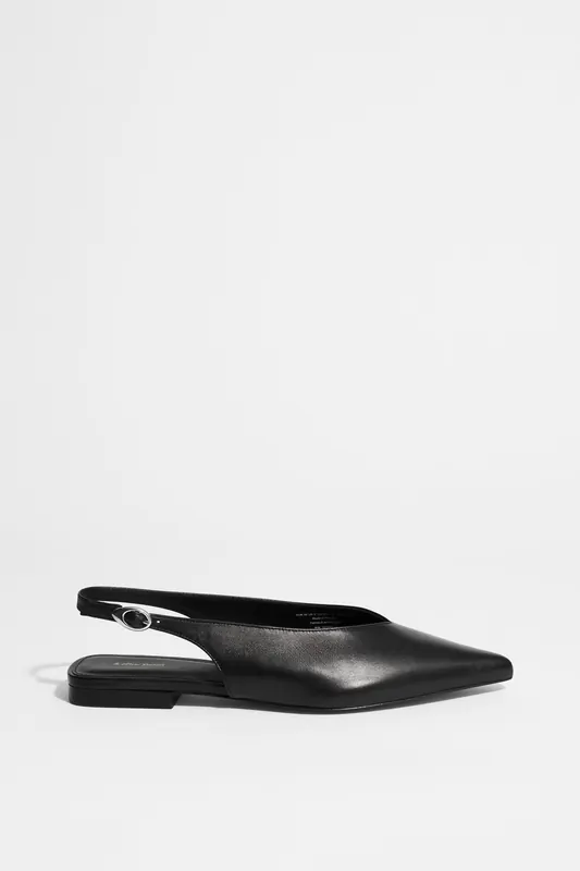 & Other Stories Leone Slingback Ballerina Black Maat: 38 | Sandalen Outlet | Dames | Zwart