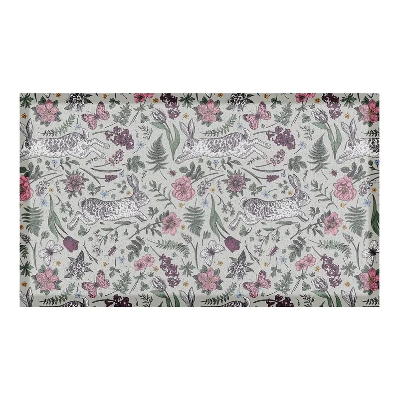 Wycieraczka z PVC 40x70 cm Hare Wildflowers – Artsy Doormats