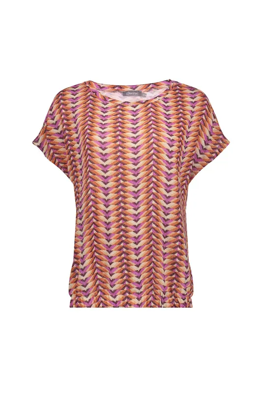 Geisha Top Lila/orange Maat: XL | Blouses Outlet | Dames | Oranje