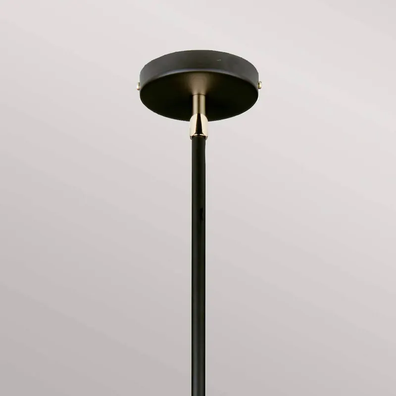 Lampa wisząca Balance, czarny/niklowy polerowany, biały klosz