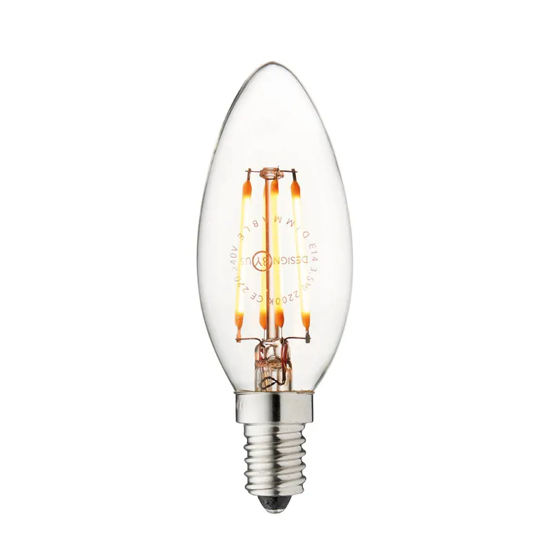 Żarówka LED typu świeca, E14, 3,5 W, 2200 K, żarnik, ściemniany