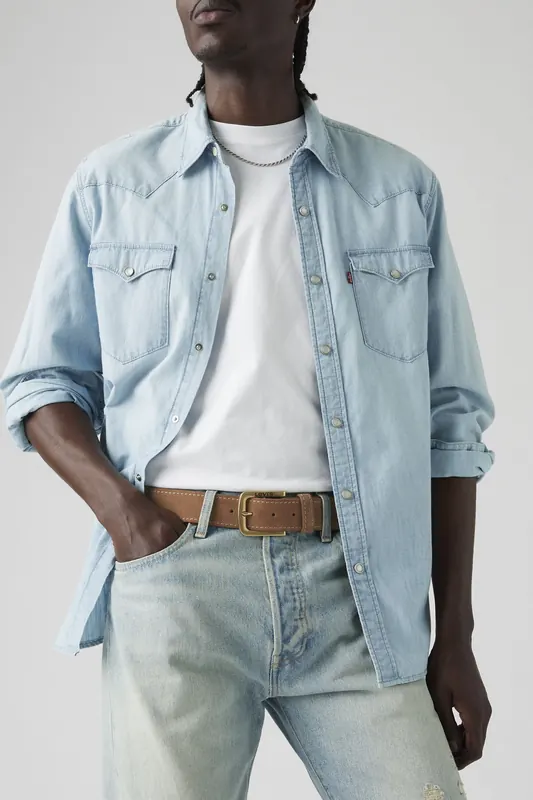 Levi's Loire Suede Belt Maat: 100 | Riemen Outlet | Heren | Bruin