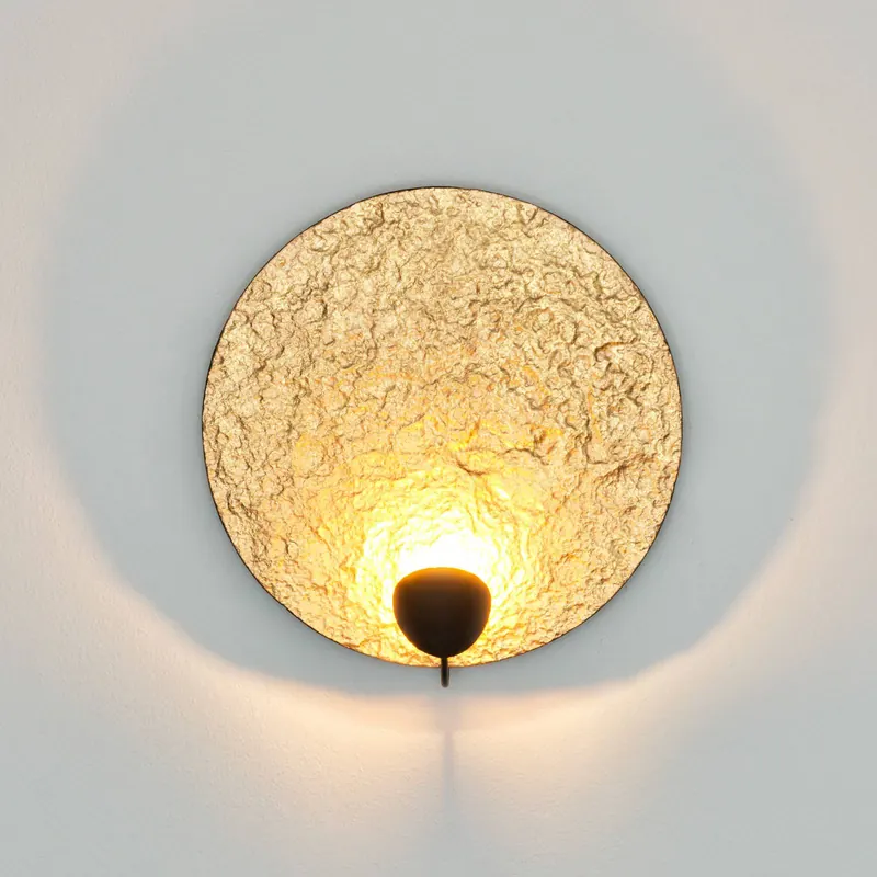 Kinkiet LED Traversa, błyszczące złoto, Ø 35 cm
