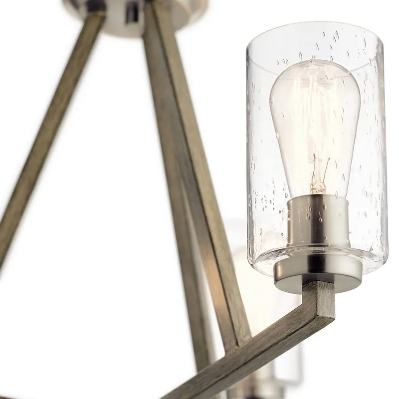 Lampa wisząca Deryn, 3-punktowa, antyczny szary