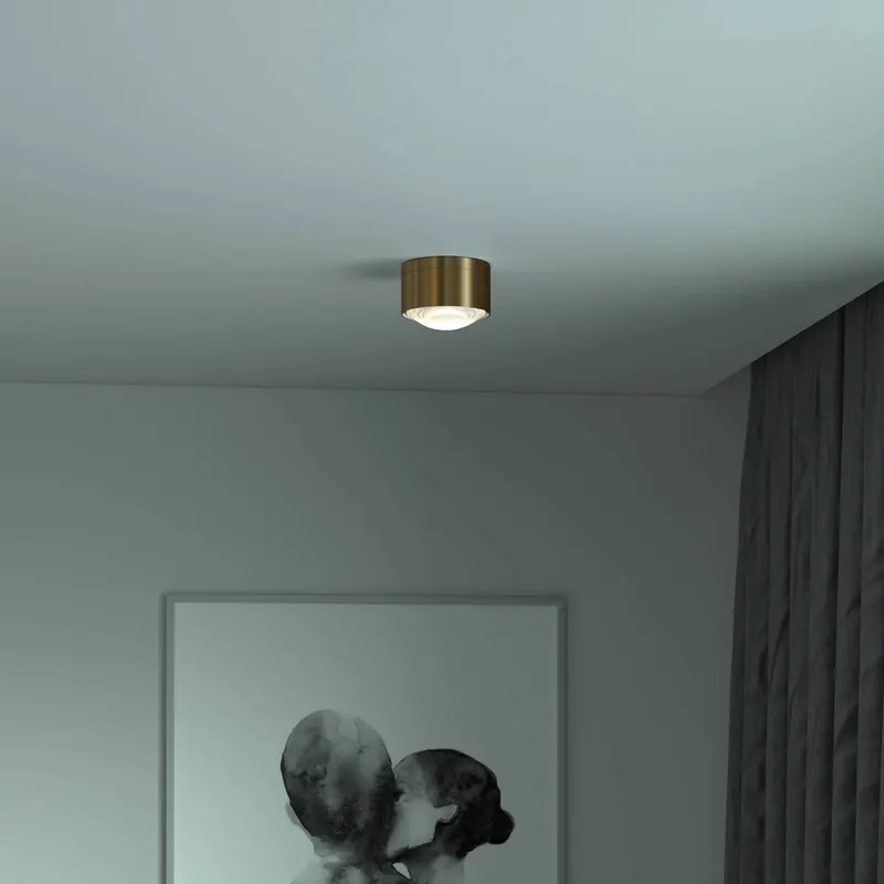 Puk! 120 One reflektor LED matowy, mosiądz