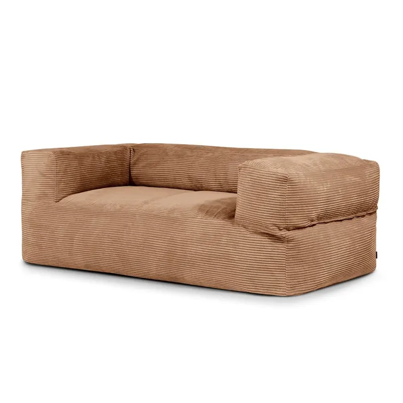 Brązowy sztruksowy worek do siedzenia Sofa MooG – SLOWDOWN