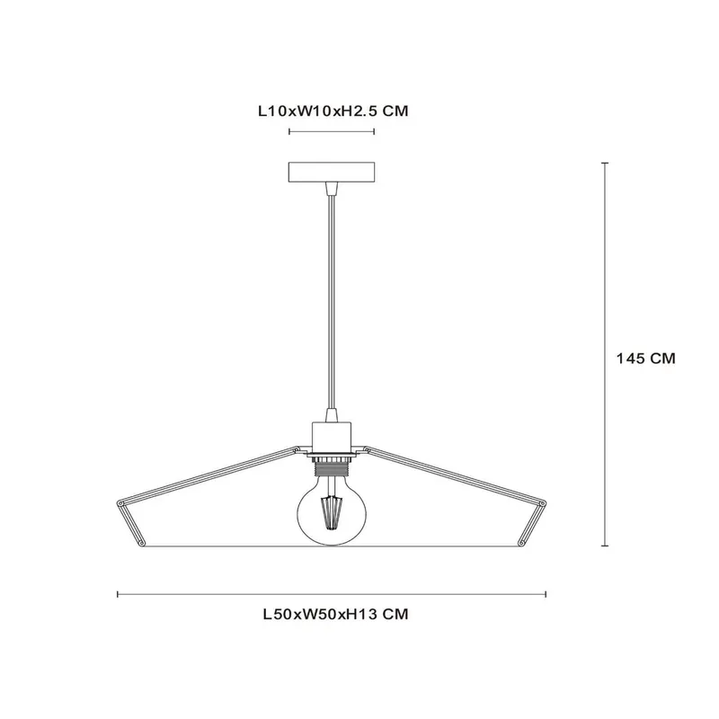 Lampa wisząca Yunkai wykonana z papieru, 1-punktowa, Ø 50 cm