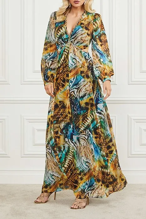 GUESS Marciano By  Ursula Gown Solid Eutopia Maxi Dress Print Maat: 46 | Maxi Jurken Outlet | Dames