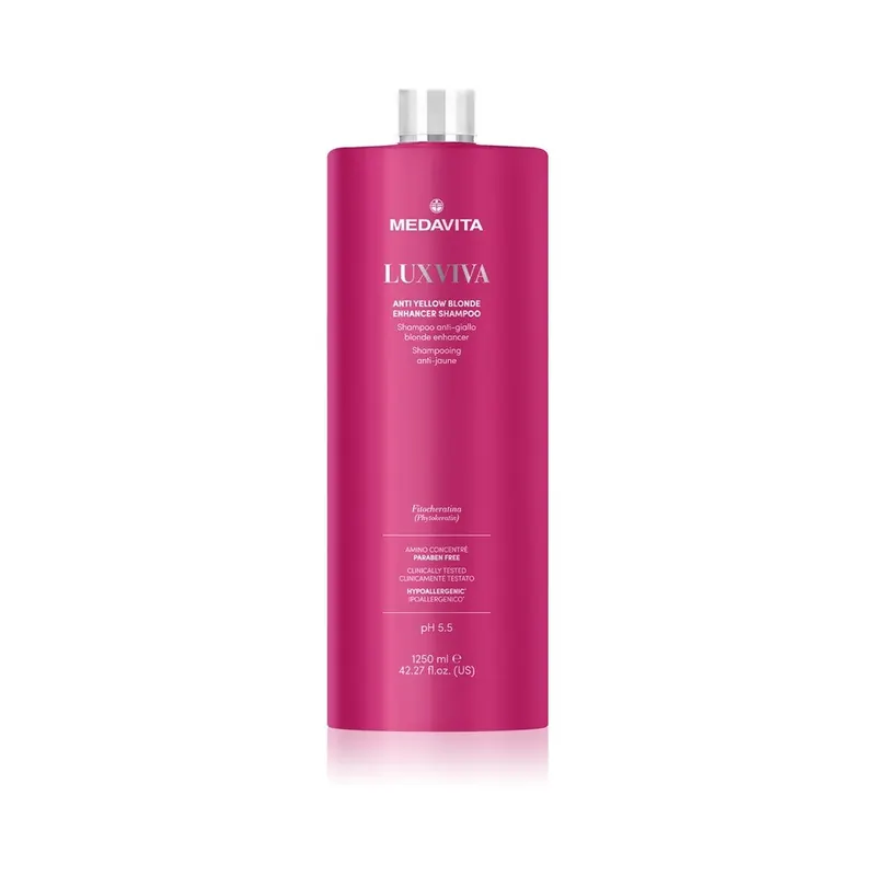 Medavita LUXVIVA Szampon chroniący przed żółtą farbą do włosów blond 1250 ml