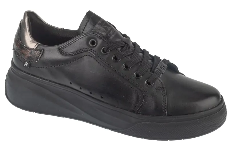 Rieker Sneakers W2303-00, Damskie, Czarne, buty sneakers, skóra licowa, rozmiar: 36