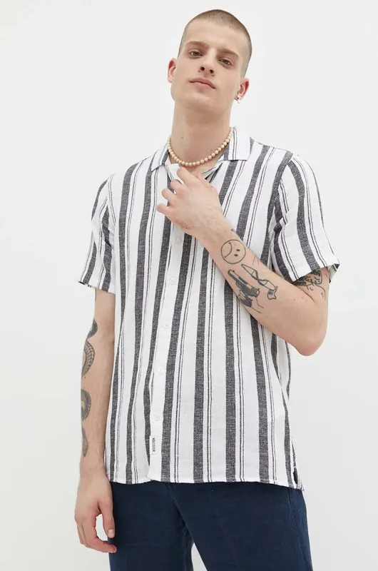 Hollister Co. koszula z domieszką lnu