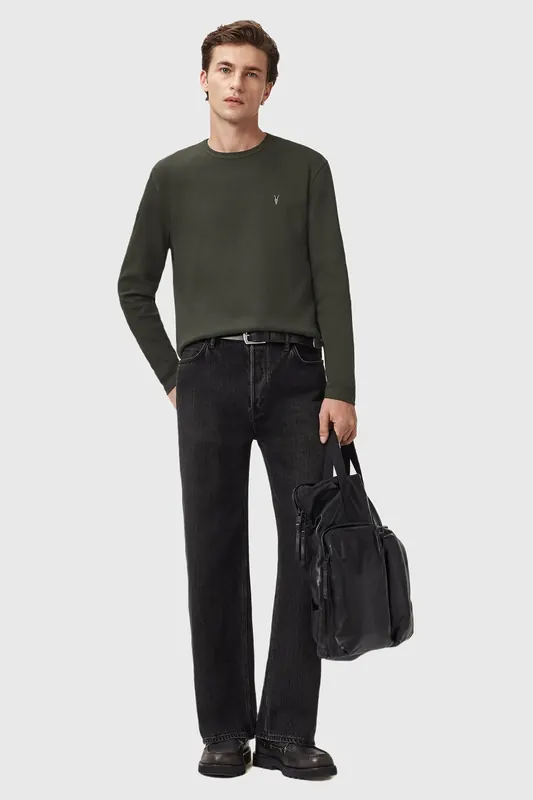 AllSaints Ellis Ls Crew Duffel Green Maat: M | Longsleeves Outlet | Heren | Groen