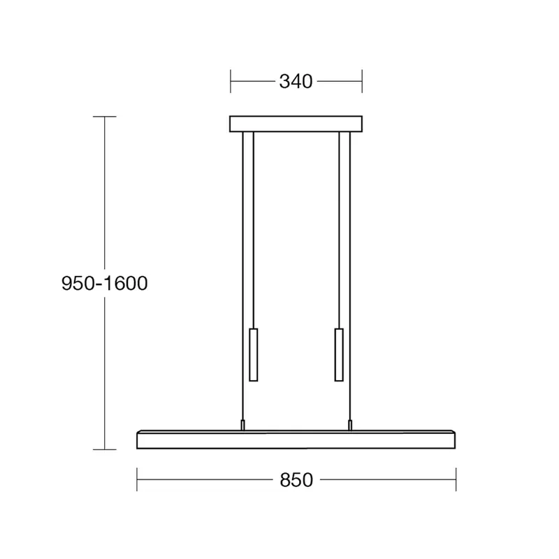 Lampa wisząca LED HerzBlut Leonora, 85 cm, drewno, ściemniana