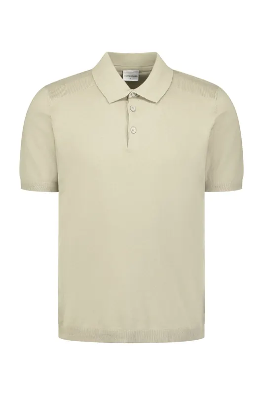 No Excess Pullover Short Sleeve Polo Button Taupe Maat: M | Poloshirts Outlet | Heren | Beige