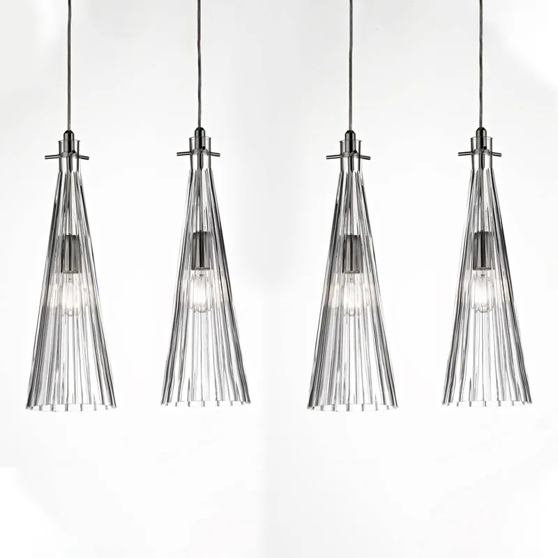 Lampa wisząca Costa Rica, 4-punktowa przezroczysta