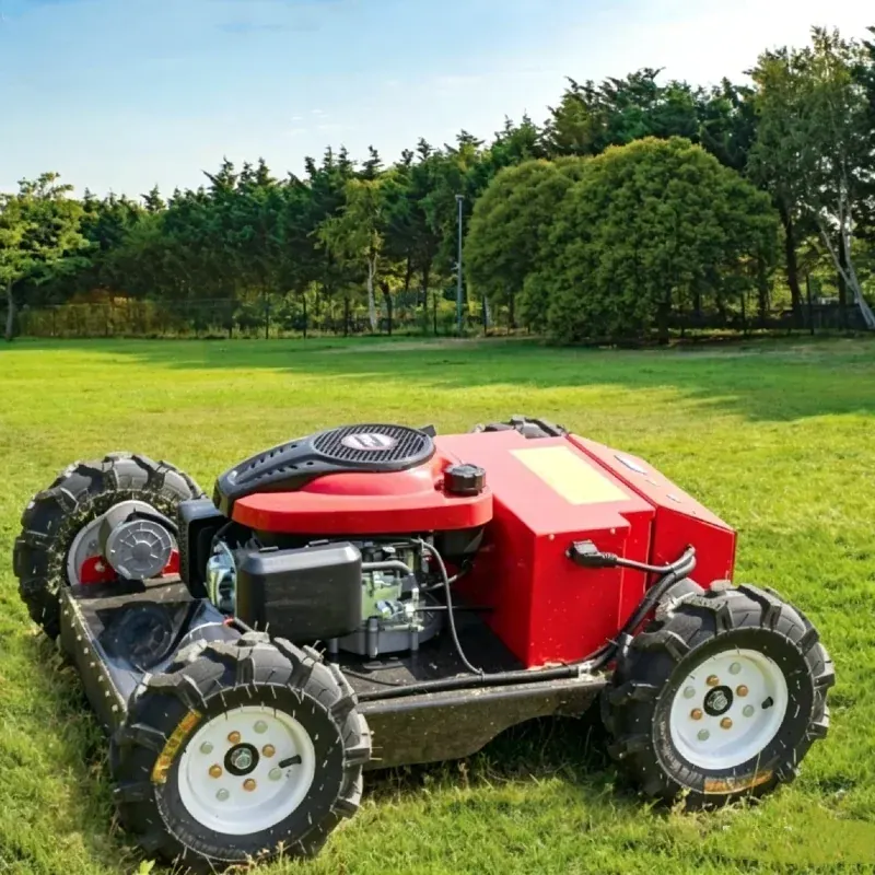 Kosiarka spalinowa 196CC na kółkach, zdalnie sterowana, terenowa, 4WD, robotyczna kosiarka do trawy z wysokiej jakości oponami i precyzyjnym cięciem.