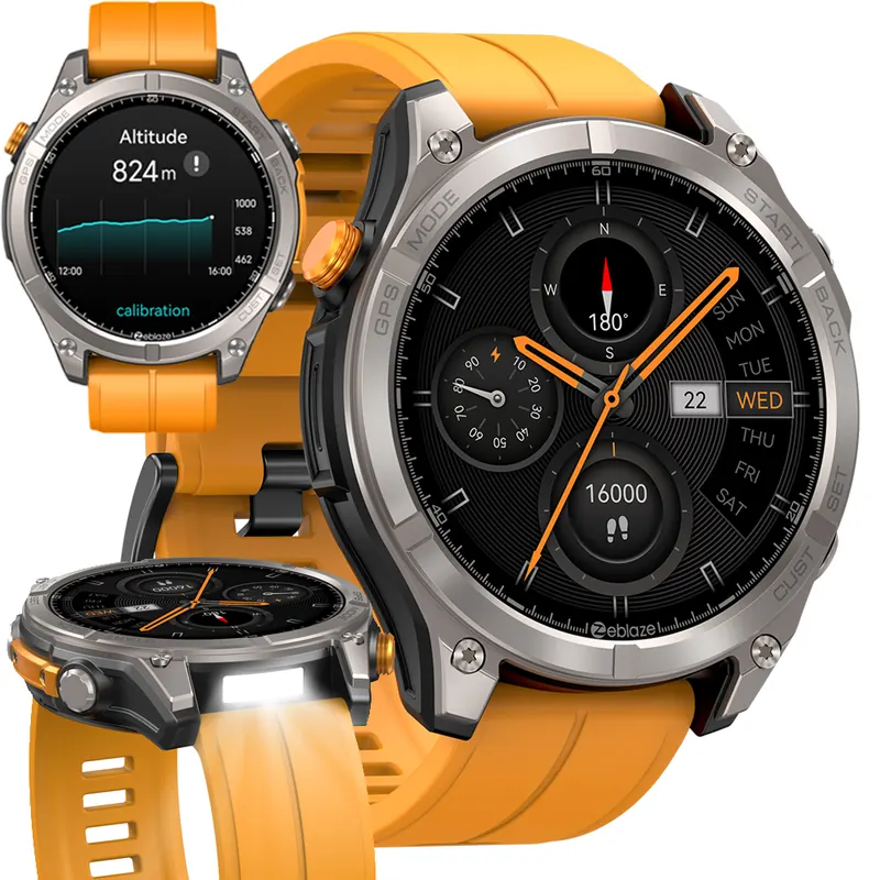Smartwatch Zeblaze Stratos 4 Pomarańczowy Gps Amoled Sport Wodoodporny 5ATM