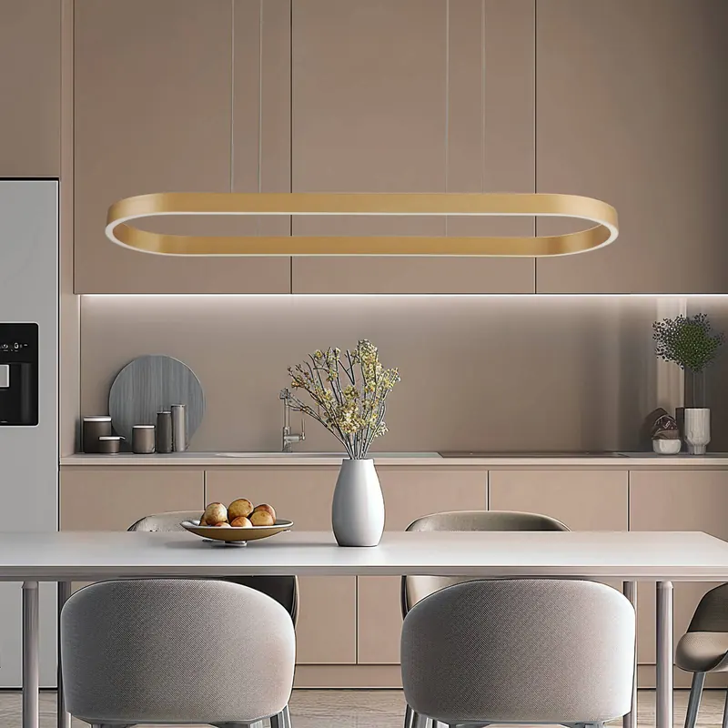 Lampa wisząca Lucande Smart LED Melinay, złota, CCT, Tuya