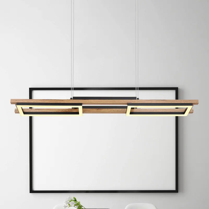 Lampa wisząca LED Illa w wersji drewnianej