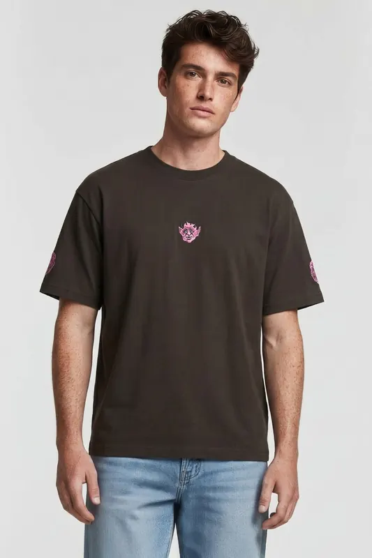 Vans Skate Mike G Goblins Ss Tee Faded Black Maat: S | T-shirts met Print Outlet | Heren | Zwart