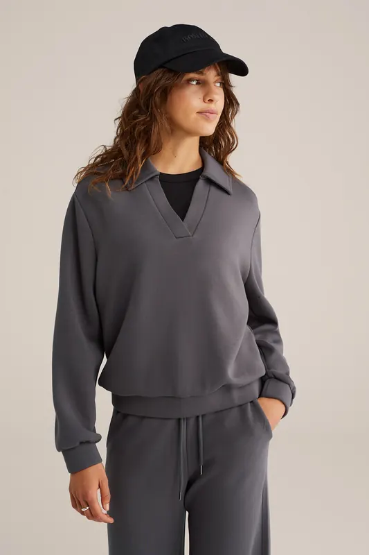 We Fashion Sweater Dark Grey Maat: S | Longsleeves Outlet | Dames | Grijs
