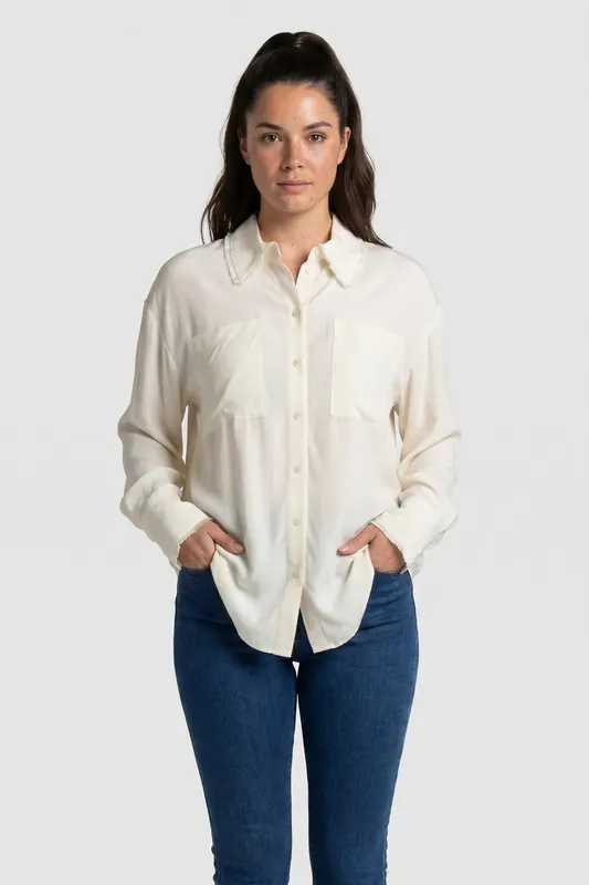 & Other Stories Harlow Shirt White Maat: S | Overhemden Outlet | Dames | Wit