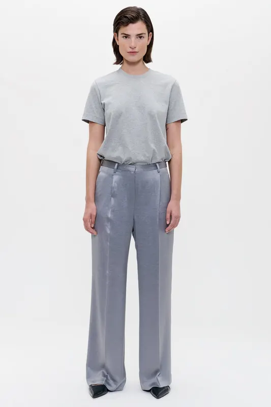 ZENGGI Satin Madison Pants Silver Mink Maat: XXL | Pantalons Outlet | Dames | Zilver