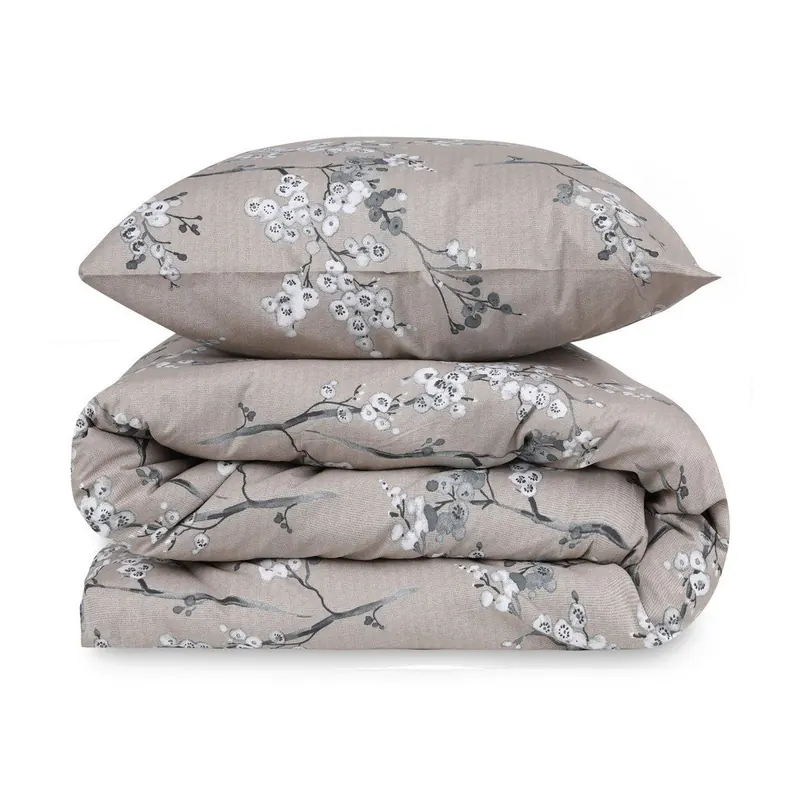 Brązowa pościel dwuosobowa z bawełny renforcé 240x220 cm Chicory – Mijolnir