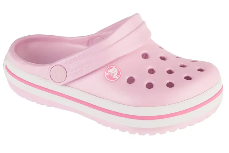 Crocs Crocband Clog K 207005-6GD, Dla dziewczynki, Różowe, klapki, syntetyk, rozmiar: 25/26