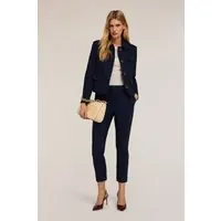 Motivi Cotton Jacket With Oversized Buttons Blue Maat: 34 | Blazers Outlet | Dames | Blauw