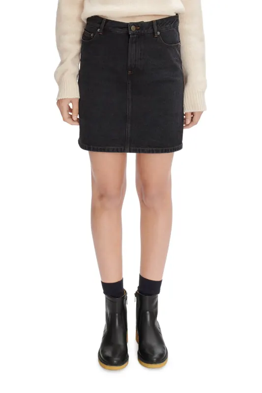 A.P.C. Skirt Standard Washed Black Maat: 38 | Spijkerrokken Outlet | Dames | Zwart