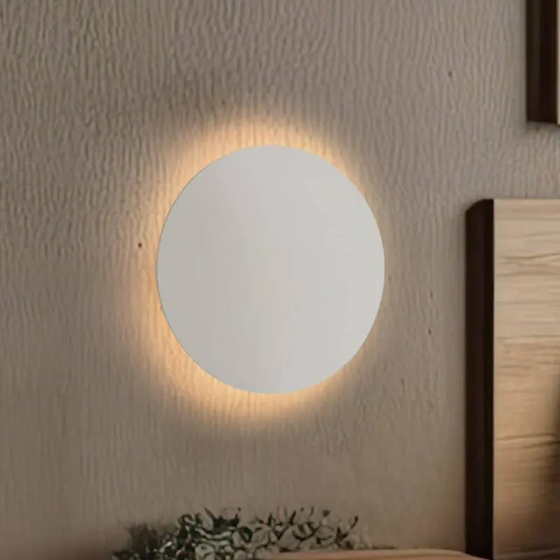 Kinkiet Luna, beżowy, światło pośrednie, Ø 30 cm, stal