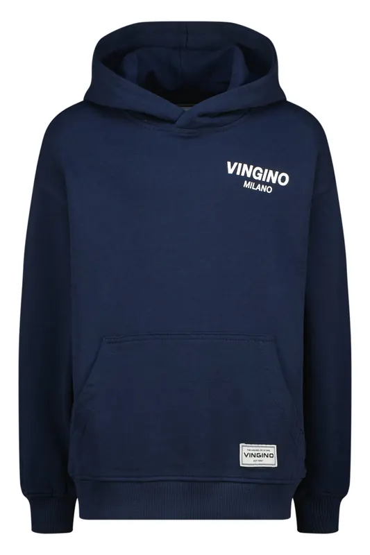 Vingino Boys Basic-hoody Sweater Dark Blue Maat: 2 | Sportkleding Outlet | kids | Blauw