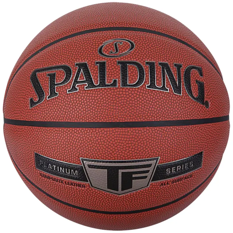 Spalding Platinum TF Ball 76855Z, Unisex, Pomarańczowe, piłki do koszykówki, Skóra kompozytowa ZK Microfibre, rozmiar: 7