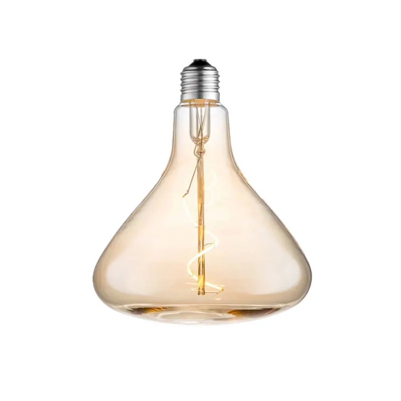 Lampa stożkowa LED Lucande, E27, 4 W, bursztynowa, Ø 14 cm, 2700 K