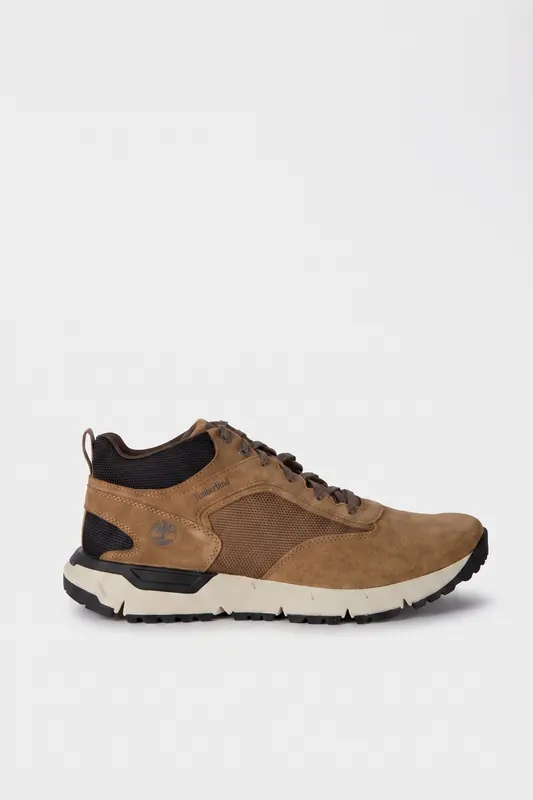 Timberland Voyager Park Mid Lace Up Sneaker Olive Suede Maat: 44 | Sneakers Outlet | Heren | Bruin