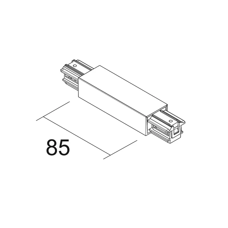 Ivela zasilanie centralne SQUARE 48 V, czarny, tworzywo sztuczne
