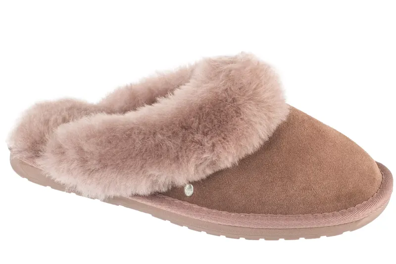EMU Australia Jolie W10015-MOCH, Damskie, Brązowe, kapcie, skóra zamszowa, rozmiar: 38