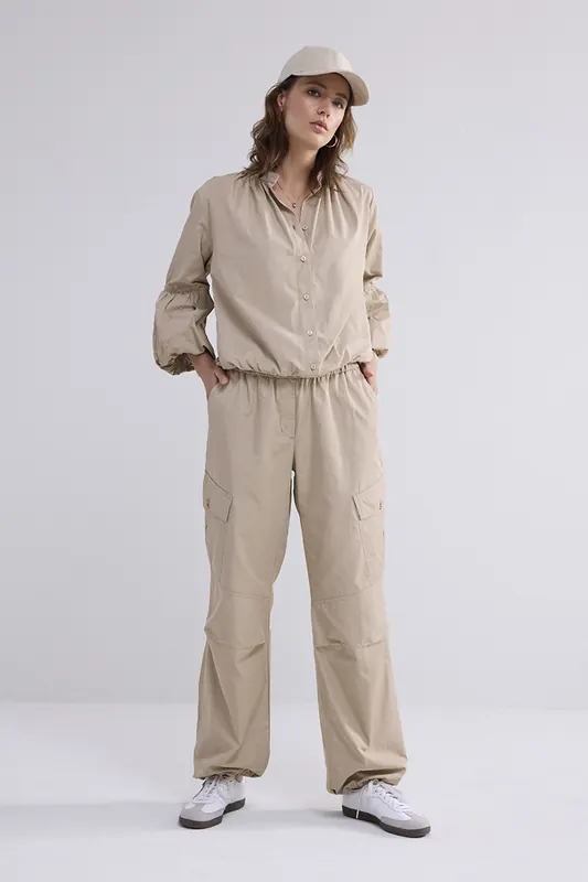Summum Woman Trousers Taft Dune Maat: 44 | Cargobroeken Outlet | Dames | Beige