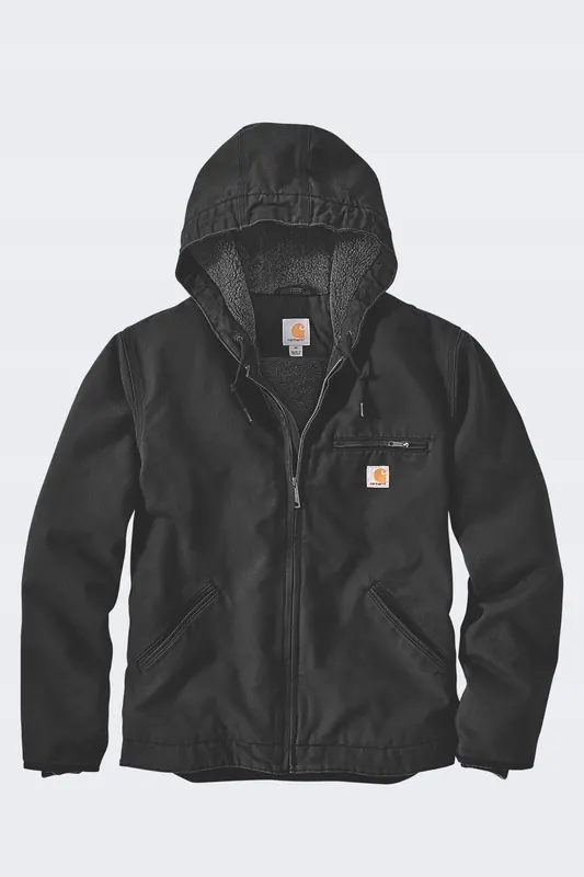 Kurtka Carhartt Washed Duck Sherpa Lined Black