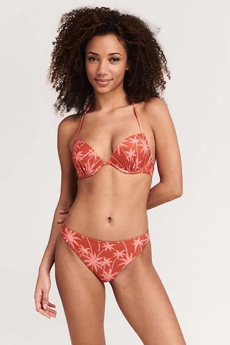 Shiwi Ladies Luca Bikini Set Vacation Palm Spice Route Brown Maat: 42 | Bikini's Outlet | Dames | Roze