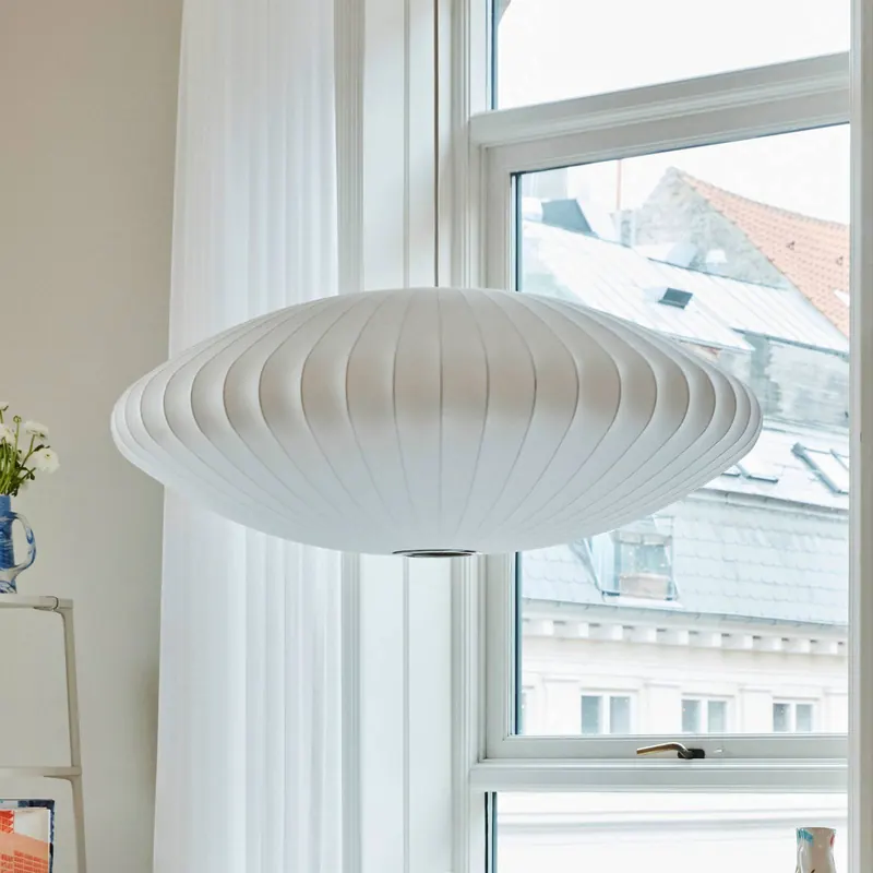 Żyrandol HAY Nelson Saucer Bubble L, Ø 89 cm, biała